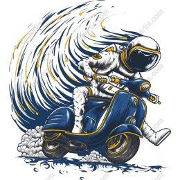 Cosmic Scooter Adventure - Astronaut