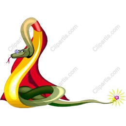 Vibrant Cartoon Snake with Cape