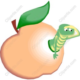 Whimsical Peach Worm