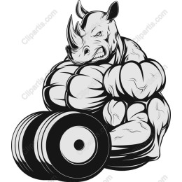 Muscular Rhinoceros Fitness