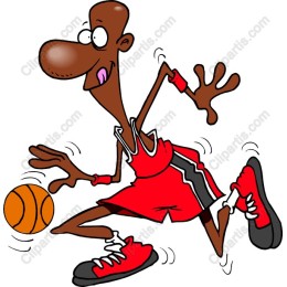 Playful Cartoon Basketball Player