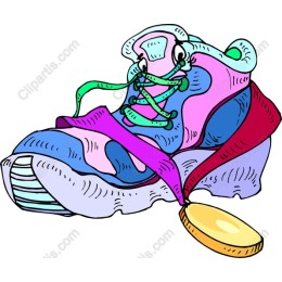 Colorful Athletic Shoe with Gold Medal