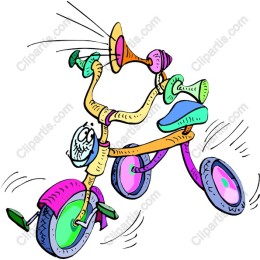 Whimsical Cartoon Tricycle