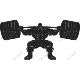Powerful Bodybuilder Lifting Weights