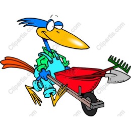 Cheerful Gardening Bird