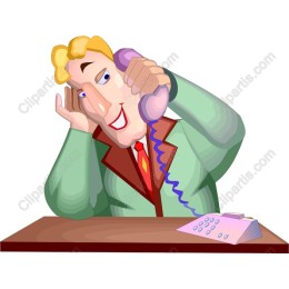 Cheerful Man on the Phone