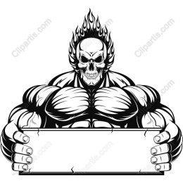 Fierce Muscular Skeleton Banner