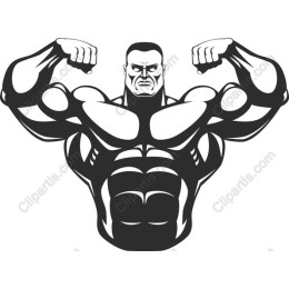 Dynamic Muscular Cartoon