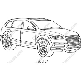 Audi Q7 Luxury SUV Drawing