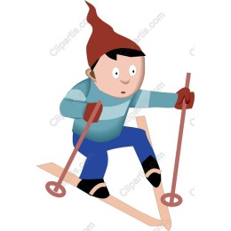 Whimsical Young Skier