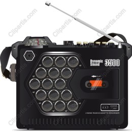 Dynamic Sound 3500 Retro Radio/Cassette Recorder