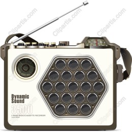 Dynamic Sound 3500 Retro Radio & Cassette Recorder