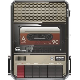 Retro Cassette Tape Recorder