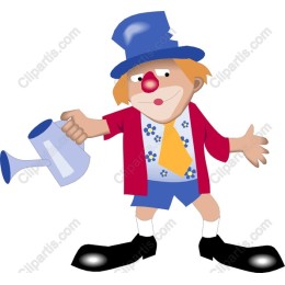 Whimsical Clown Gardener