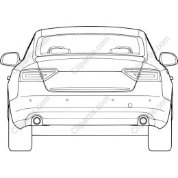 Stylish Sedan Outline Image