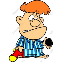 Cartoon Boy in Pajamas