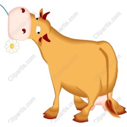 Playful Cartoon Cow