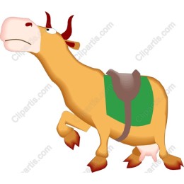 Charming Cartoon Cow