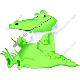 Whimsical Crocodile Chef