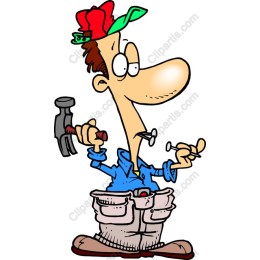 Colorful Handyman Cartoon