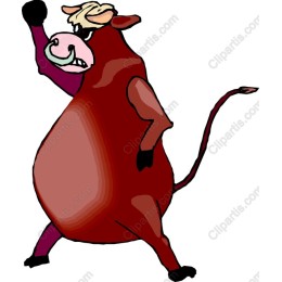 Playful Cartoon Bull