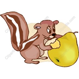 Nutty Delight: Squirrel and Pear