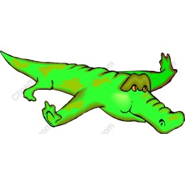 Vibrant Green Crocodile