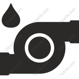 Sleek Plumbing Pipe with Fluid Drop