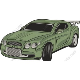 Sleek Green Racing Car