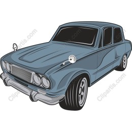 Classic Blue Sedan