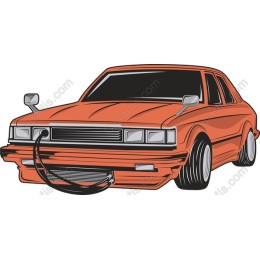 Retro Orange Car