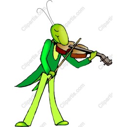 Charming Grasshopper Violin