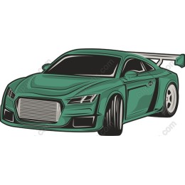 Sleek Green Racing Car