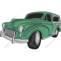 Vintage Green Station Wagon