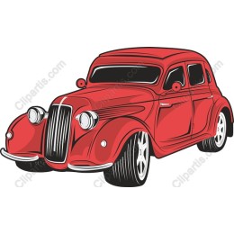 Vintage Red Classic Car