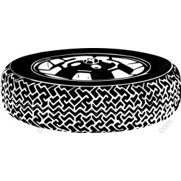 Black and White Tire
