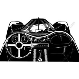 Vintage Racing Car Dashboard