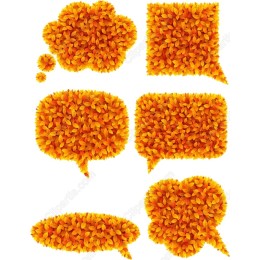 Floral Speech Bubble Clipart Set