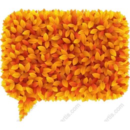 Autumn Leaves Speech Bubble