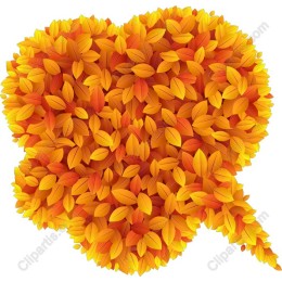 Autumn Leaves Speech Bubble