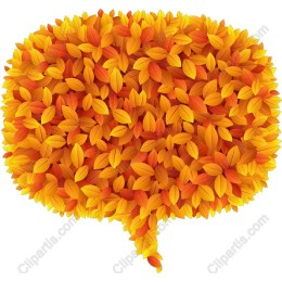 Autumn Leaf Speech Bubble