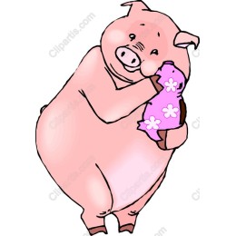 Charming Pink Pig with Plush Toy