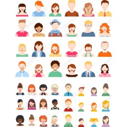Diverse Character Clipart Collection