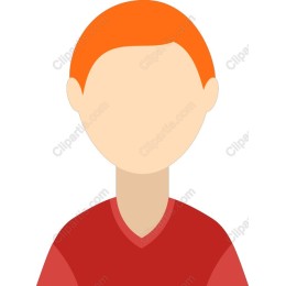 Vibrant Minimalist Character with Orange Hair