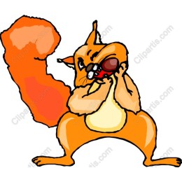 Playful Cartoon Squirrel