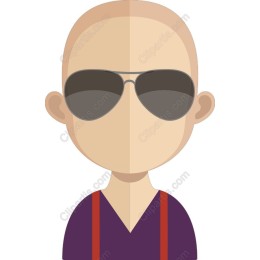 Stylish Bald Character