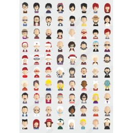 Diverse Collection of Character Avatars - 90 Unique Clipart s