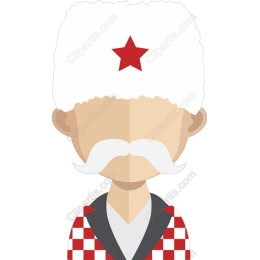 Charming Mustachioed Cartoon Character