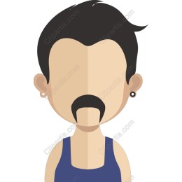 Stylish Mustached Character