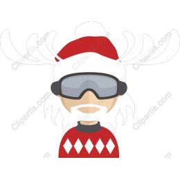 Skiing Santa